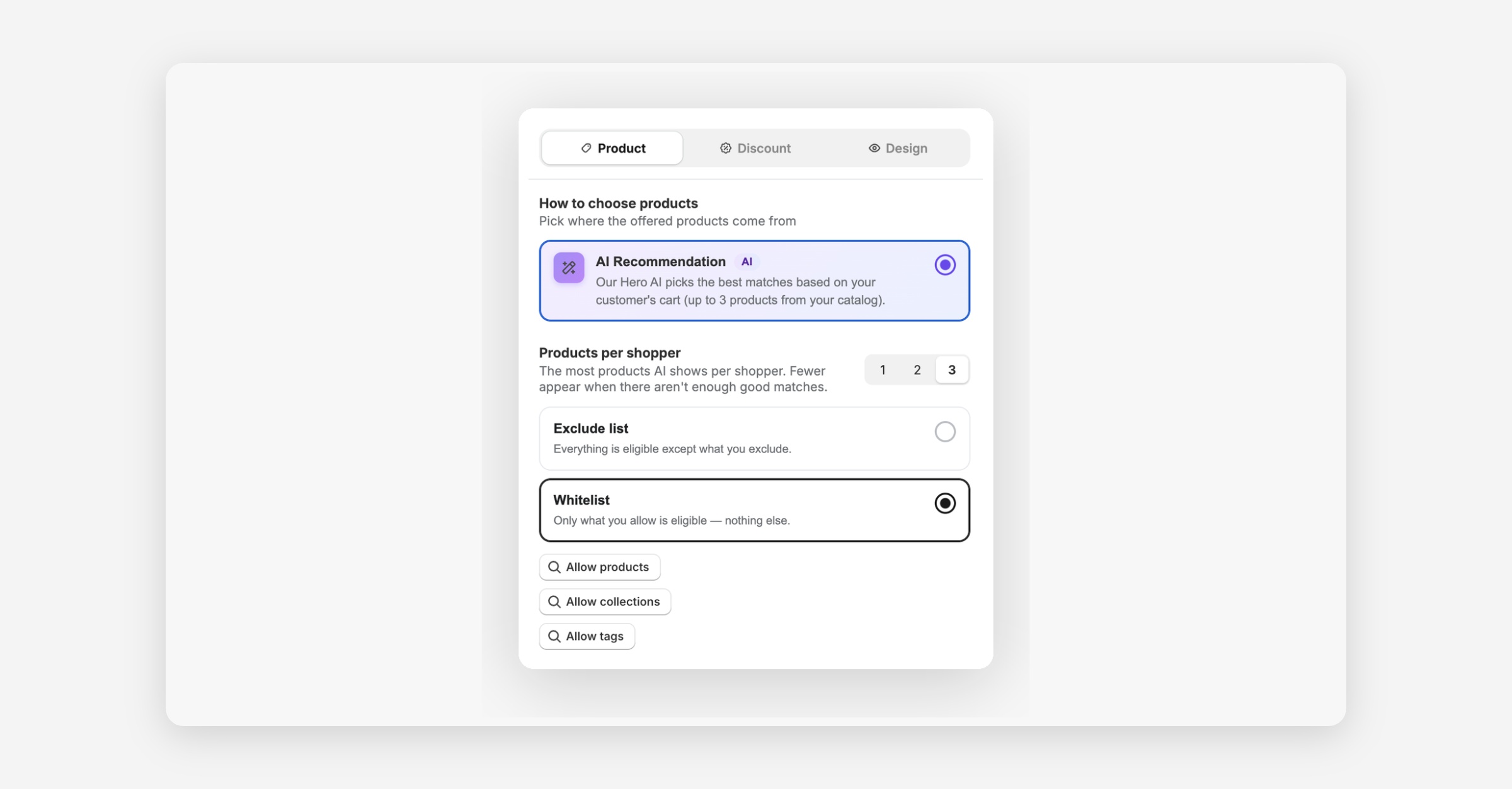 AI Recommendation Whitelist