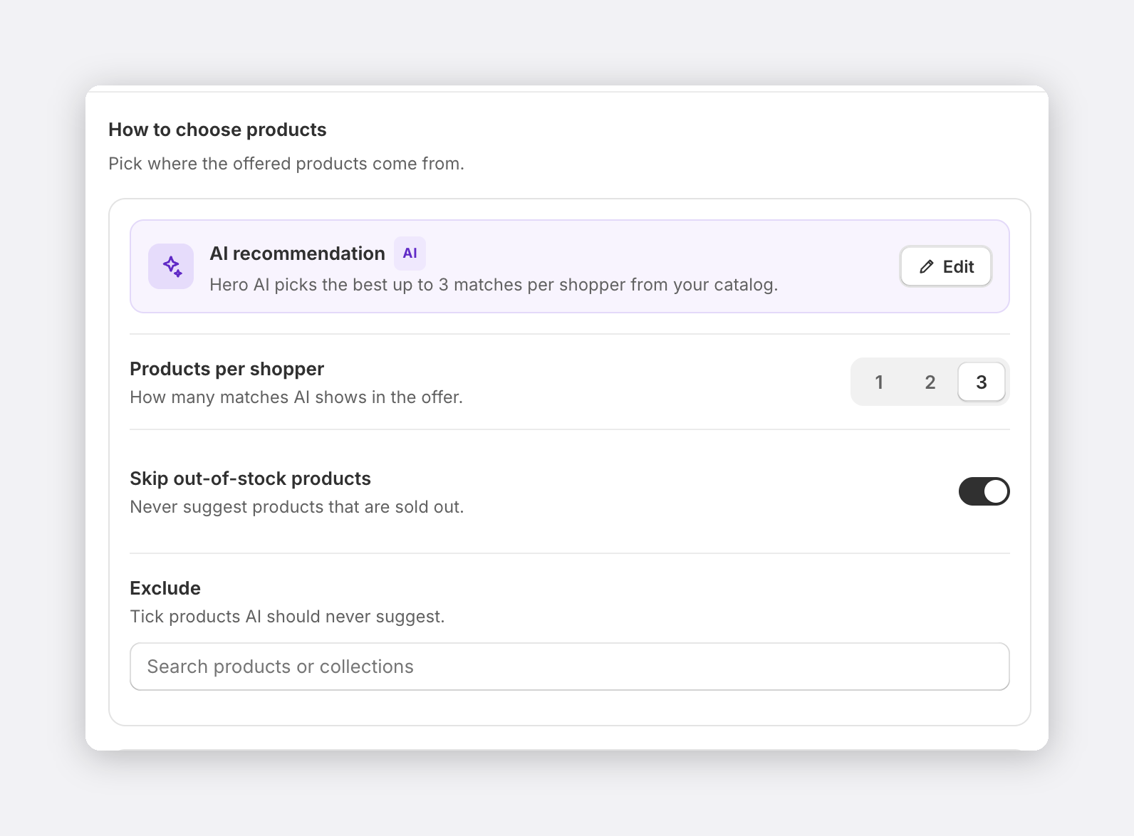 AI Product Recommendations