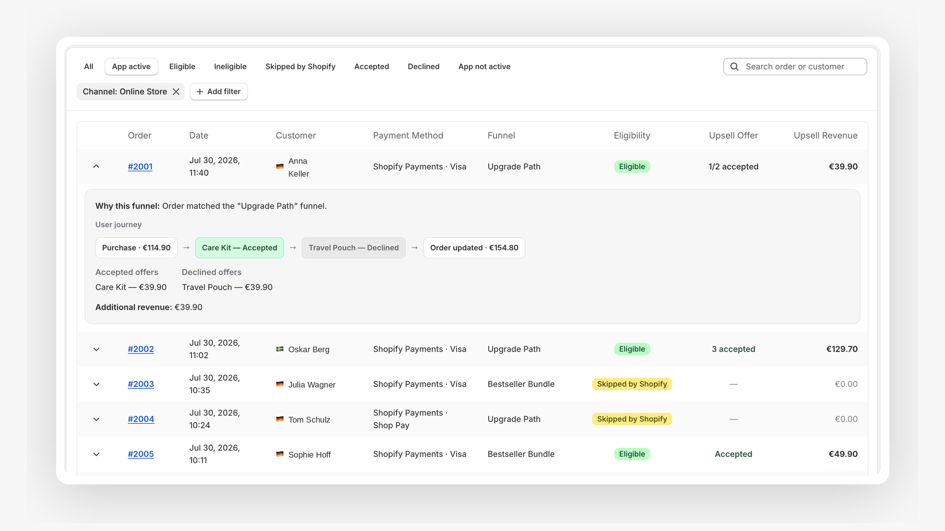 Order Browser for Transparency