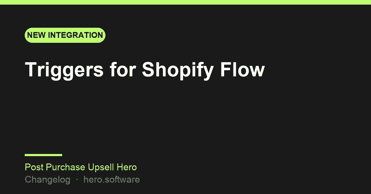 Trigger for Shopify Flow Integration