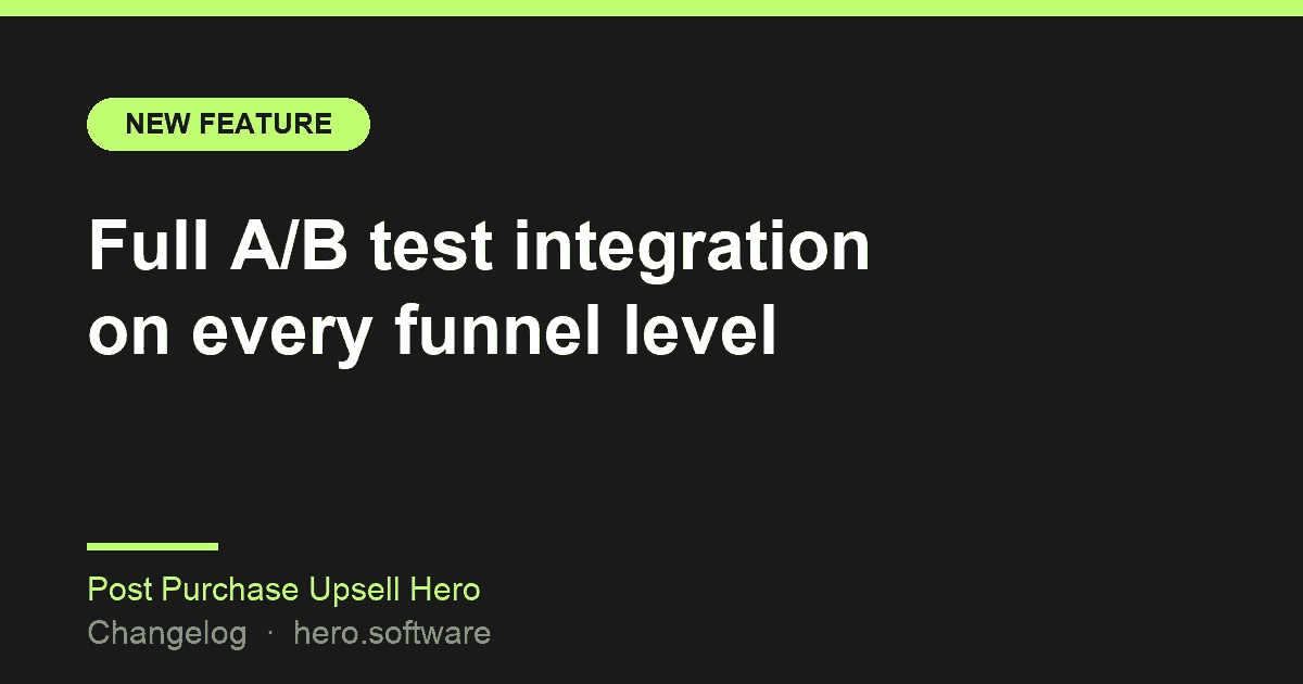 Full A/B test integration